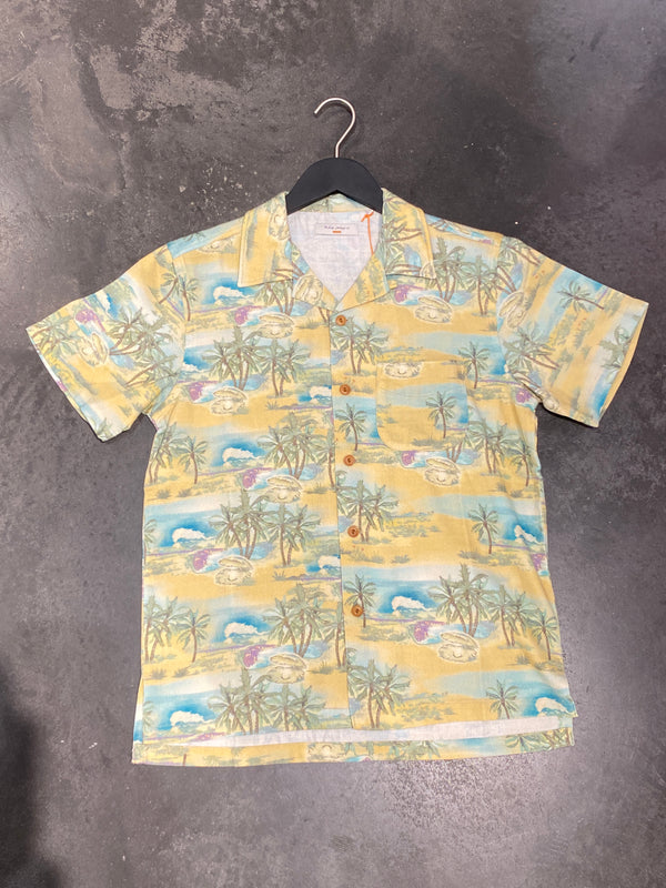 Arvid Pearls Hawaii Shirt (Mustard) - Nudie Jeans