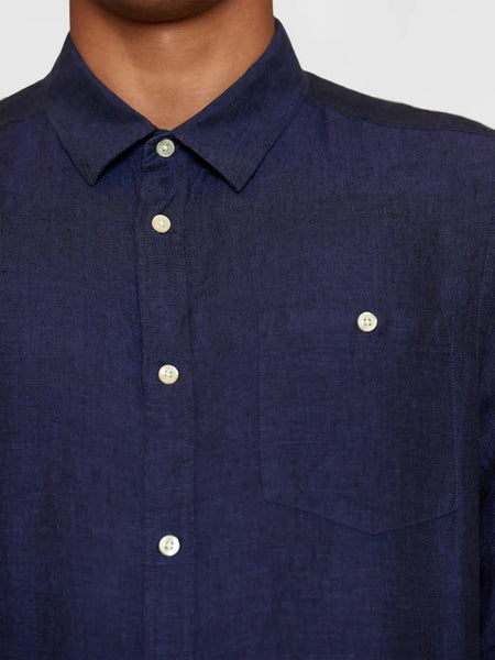 Linen Shirt (Total Eclipse) - Konwledge Cotton Apparel