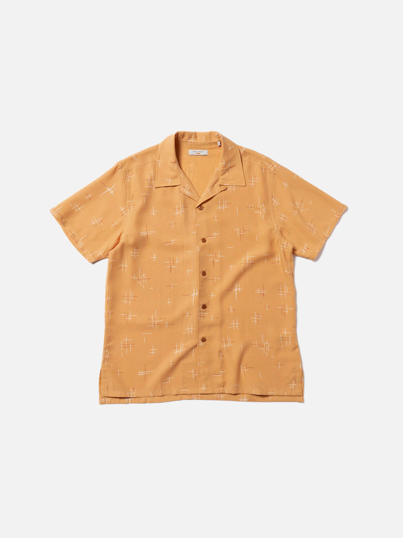 Arvid 50s Hawaii Shirt (Ochre) - Nudie Jeans