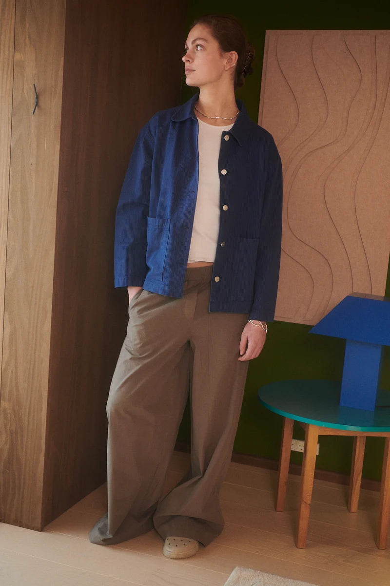 Ease Womens Overshirt - Cobalt/Navy