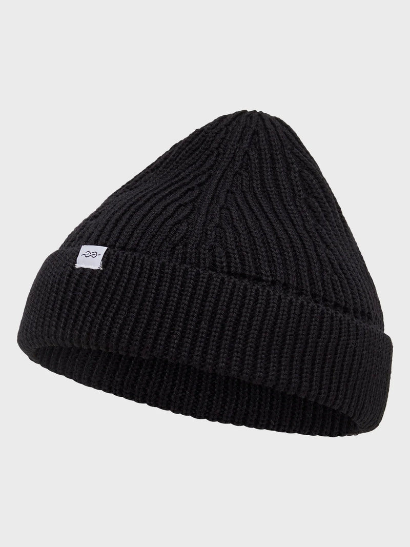 Fine Short Beanie (Black) - Klitmøller Collective