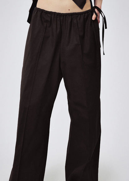 Stillesol Cotton Gather Pants /Chocolate