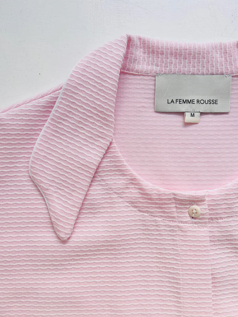 Uma skjorte (Soft Pink &amp; Cloudy White) - La Femme Rousse