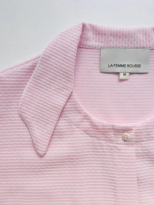 Uma skjorte (Soft Pink &amp; Cloudy White) - La Femme Rousse