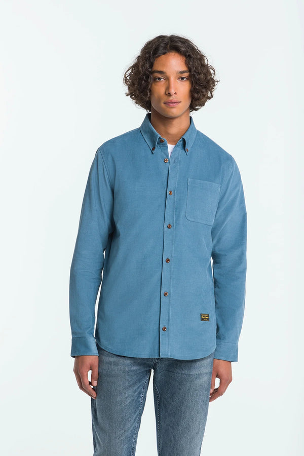 Enda Pocket Shirt(Blue) - Kings of Indigo