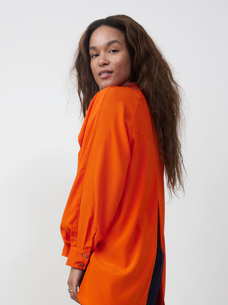 Agnes Shirt (Orange) - La Femme Rousse