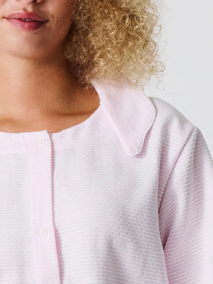 Uma skjorte (Soft Pink &amp; Cloudy White) - La Femme Rousse