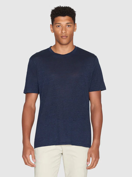 Linen T-shirt (Total Eclipse) - Knowledge Cotton Apparel
