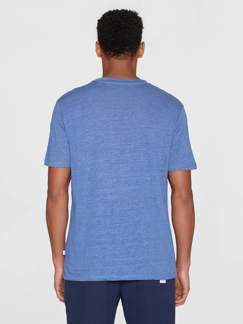 Linen T-shirt (Moonlight Blue) - Knowledge Cotton Apparel