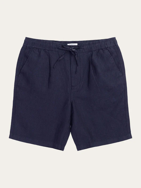Loose Linen Shorts (Total Eclipse) - Knowledge Cotton Apparel