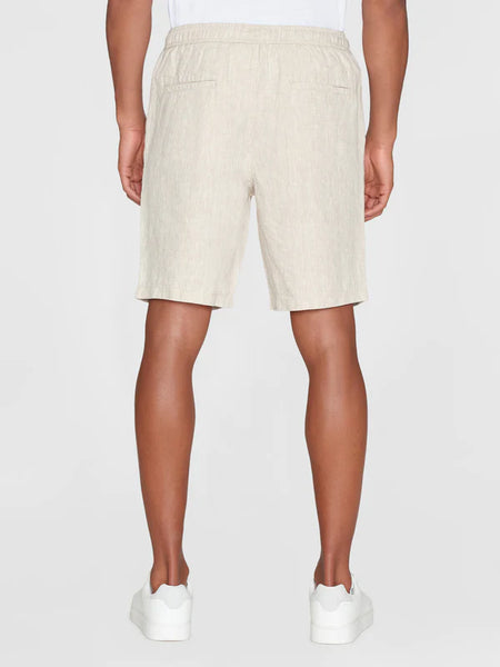 Loose Linen Shorts (Feather Grey) - Knowledge Cotton Apparel