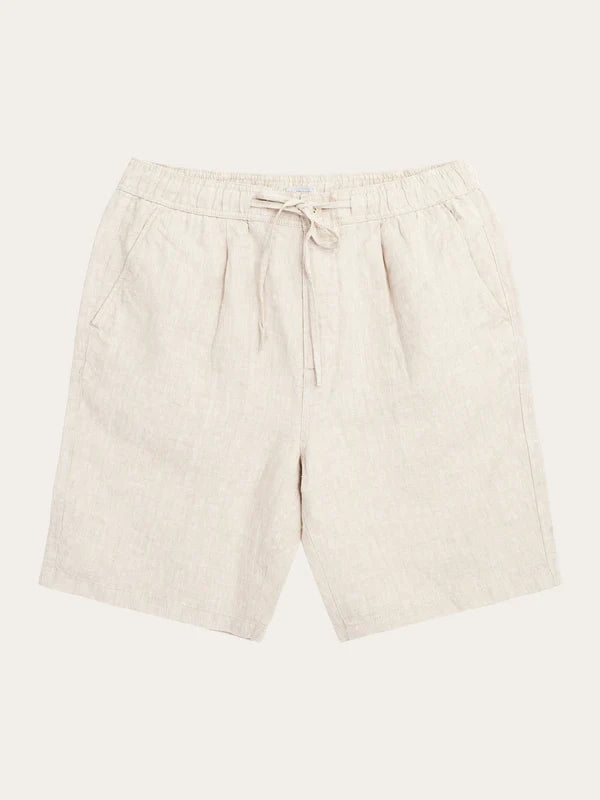 Løse hørshorts (fjergrå) - Knowledge Cotton Apparel