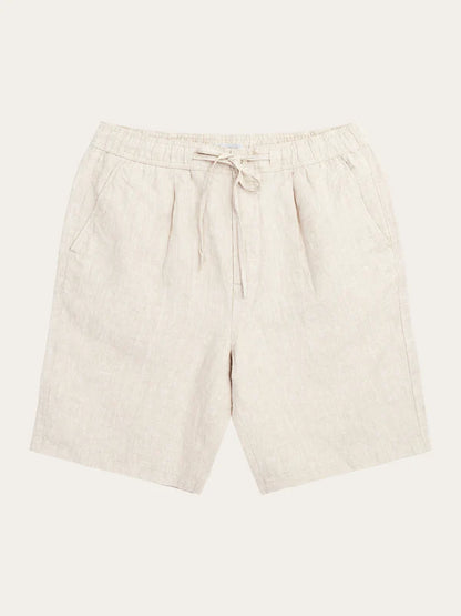 Løse hørshorts (fjergrå) - Knowledge Cotton Apparel