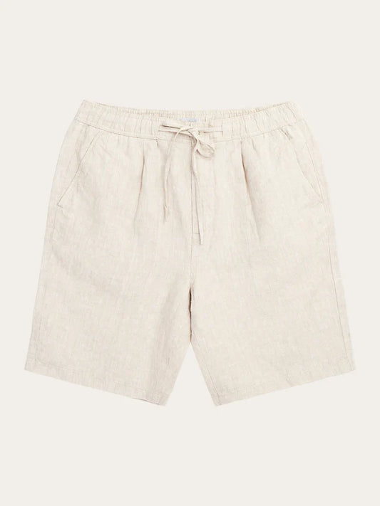 Loose Linen Shorts (Feather Grey) - Knowledge Cotton Apparel
