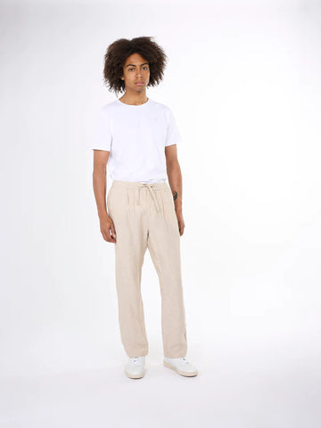 Loose Linen Pants (Feather Grey) - Knowledge Cotton Apparel