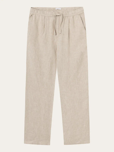 Loose Linen Pants (Feather Grey) - Knowledge Cotton Apparel