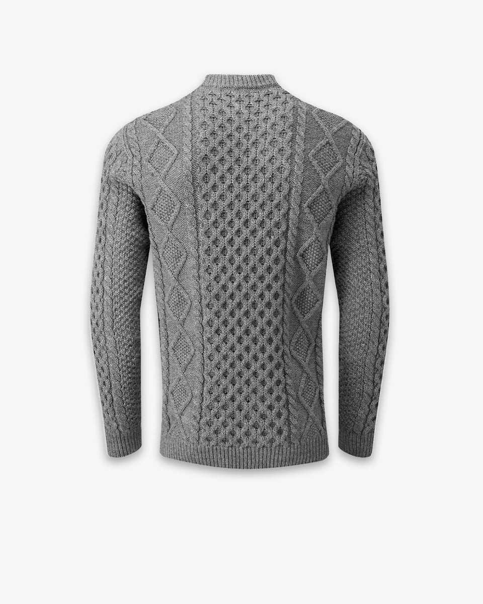 Aran Jumper - Grey - RES-RES