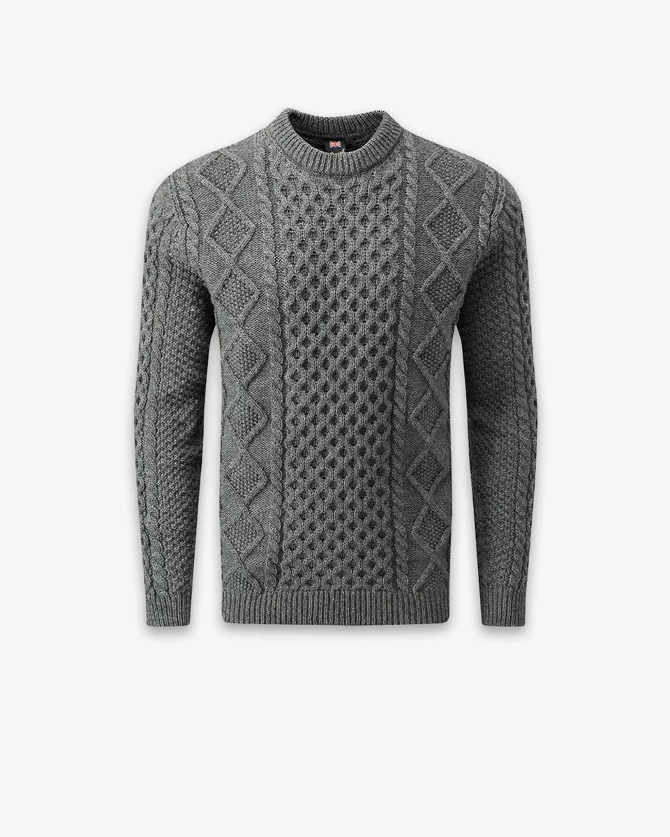Aran Jumper - Grey - RES-RES