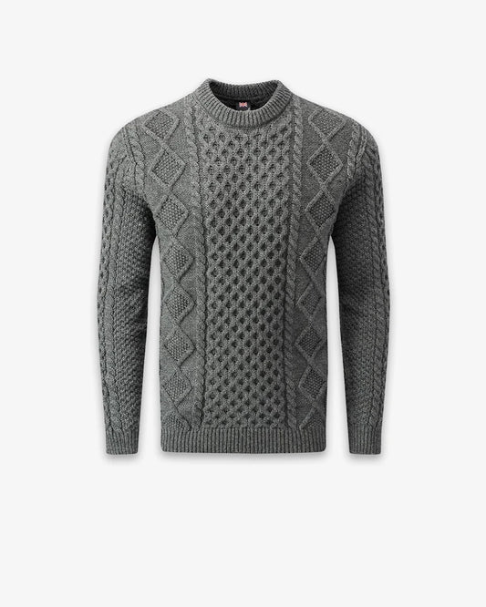 Aran Jumper - Grey - RES-RES