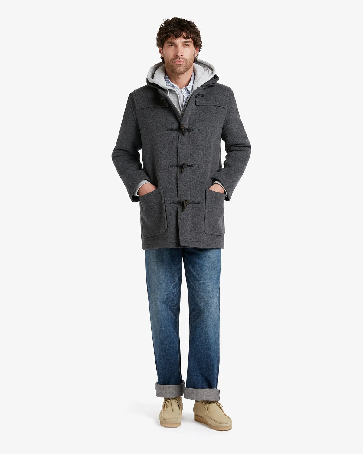 Mens Morris Duffle Coat /Grey