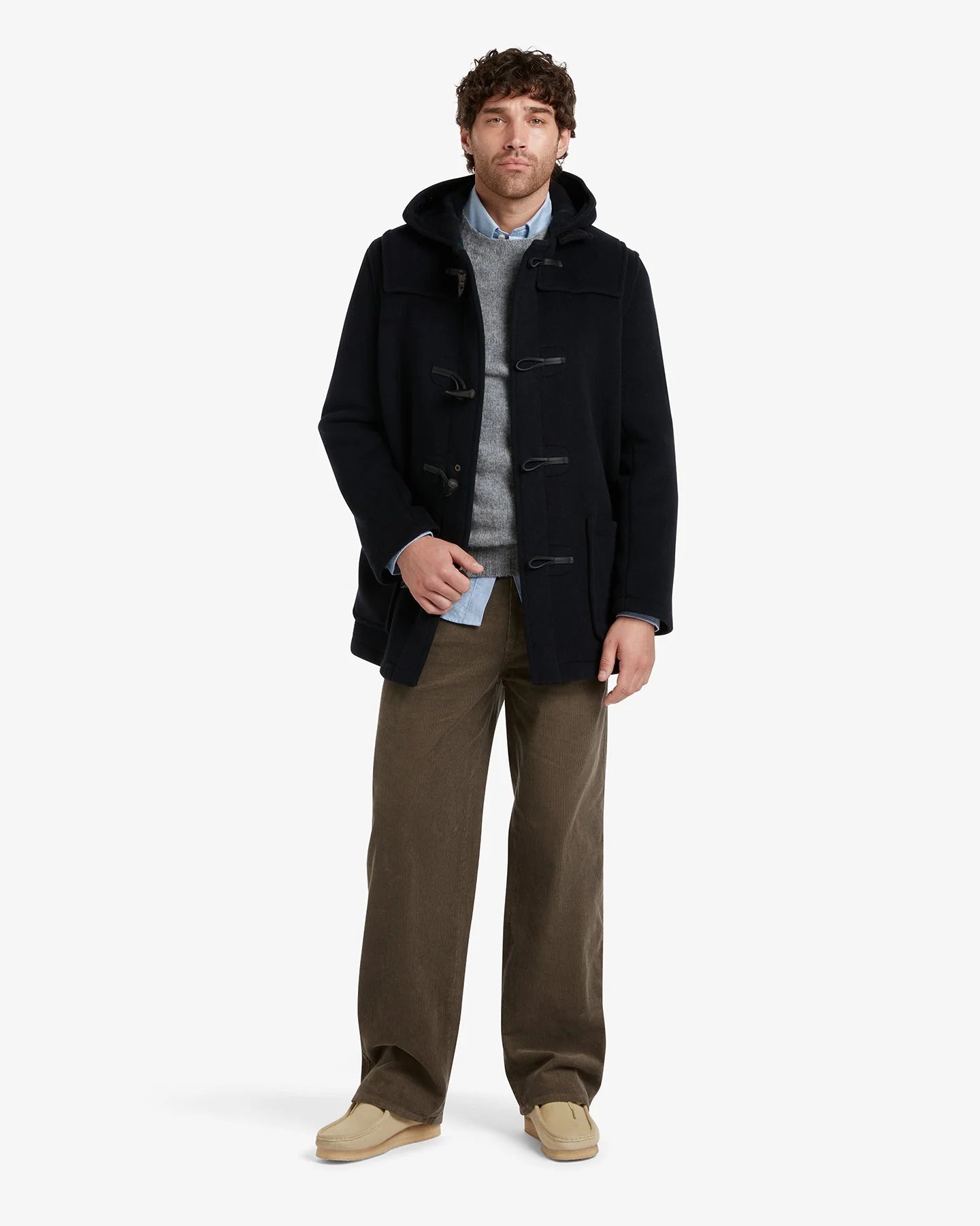 Mens Morris Duffle Coat /Navy