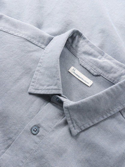Regular Fit Let Twill Skjorte - GOTS/Vegan (Vintage Indigo)