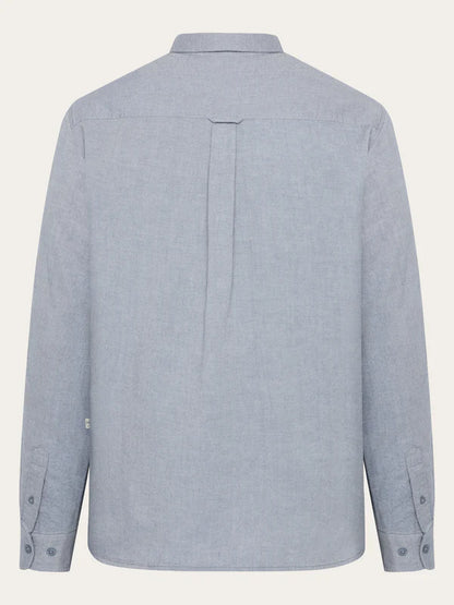 Regular Fit Let Twill Skjorte - GOTS/Vegan (Vintage Indigo)
