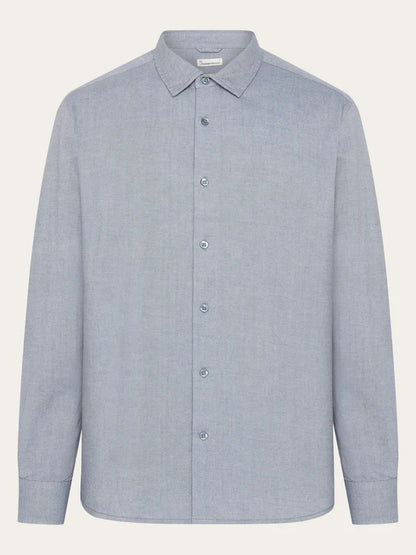 Regular Fit Let Twill Skjorte - GOTS/Vegan (Vintage Indigo)