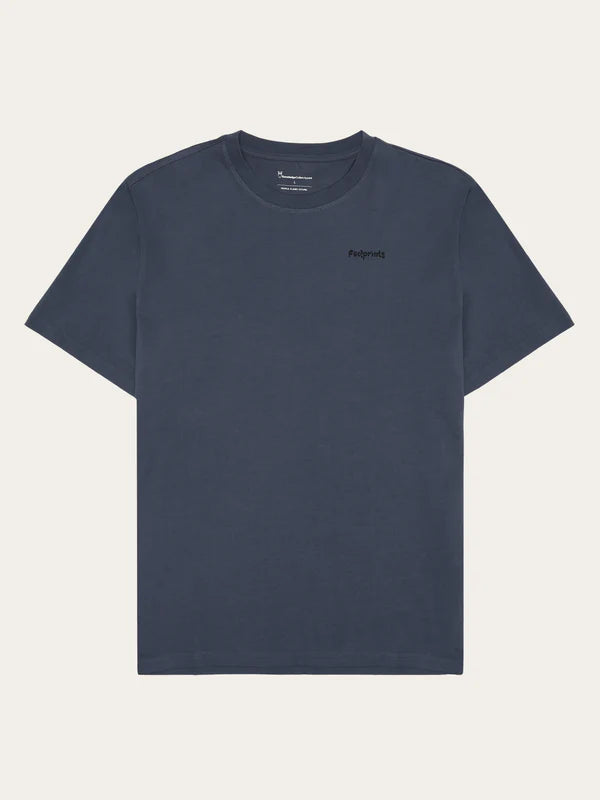 Regular Short Sleeve Heavy Single Jersey Printed T-Shirt GOTS/Vegan (Vintage Indigo)