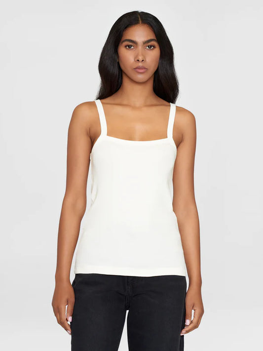 Rip Strap Top - Regenerativ økologisk certificeret - GOTS/Vegan (Star White)
