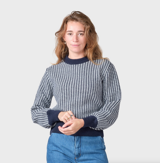 Agnes Knit (Navy/Cream) - Klitmøller Collective