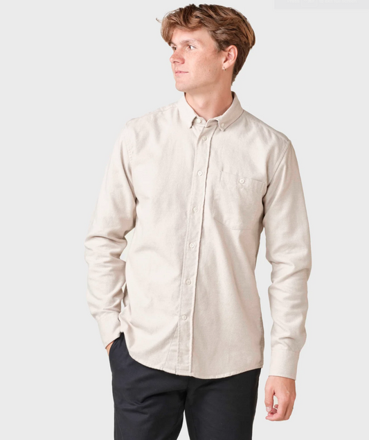 Benjamin Lumber Shirt (Sand Melange) - Klitmøller Collective