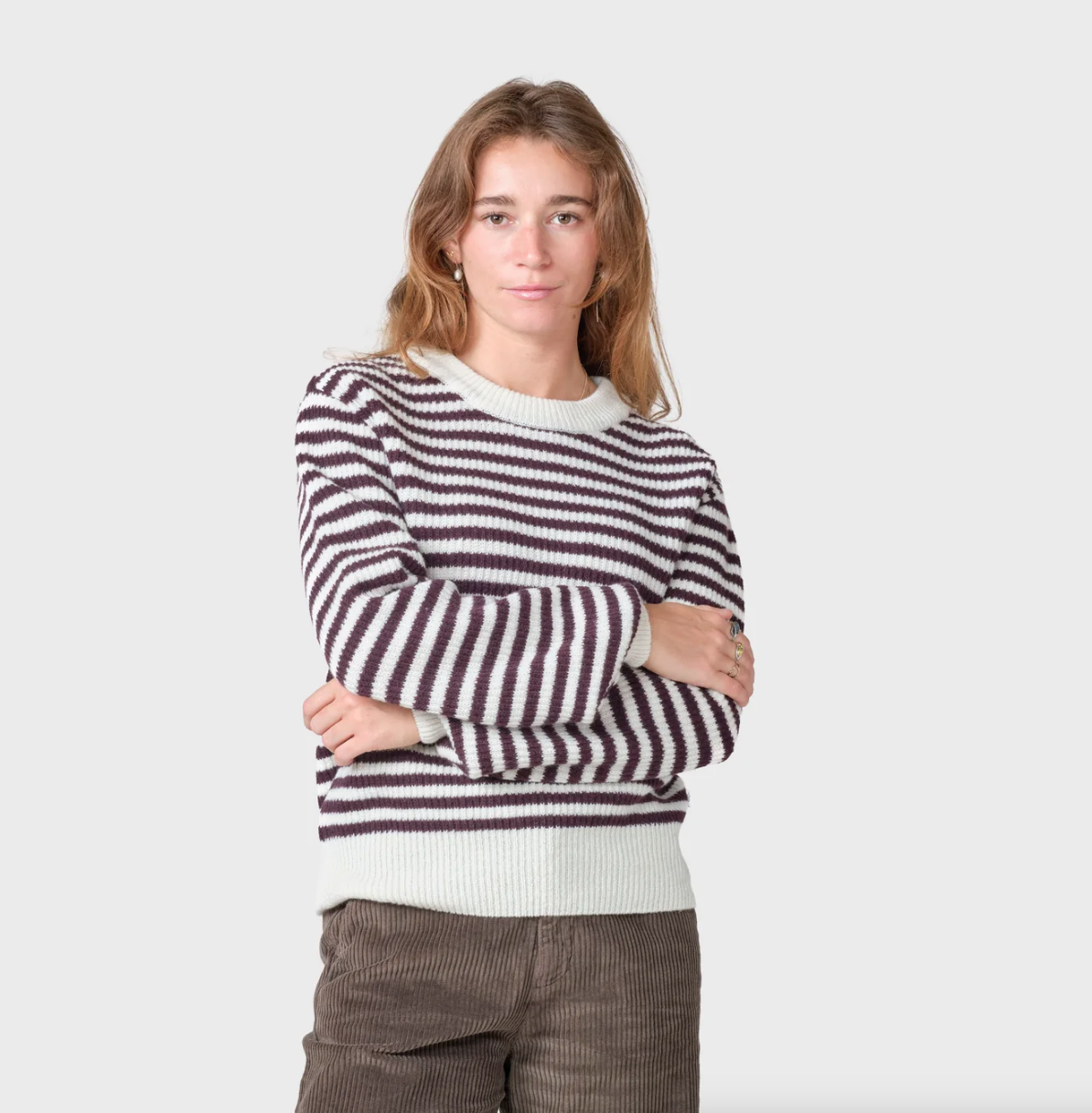 Gunilla Knit (Burgundy/Cream) - Klitmøller Collective