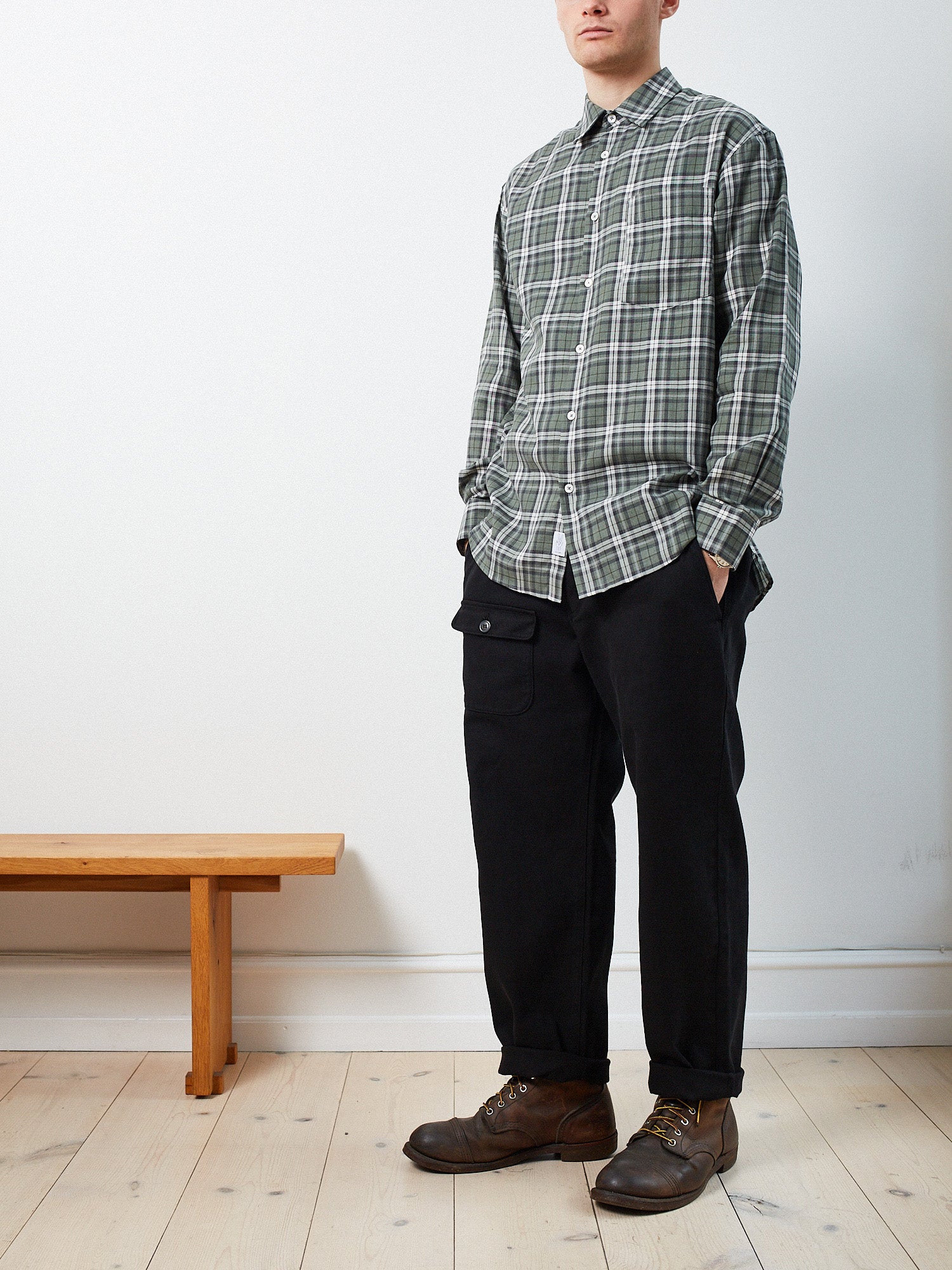 VE Clean Shirt /Green Check - RES-RES