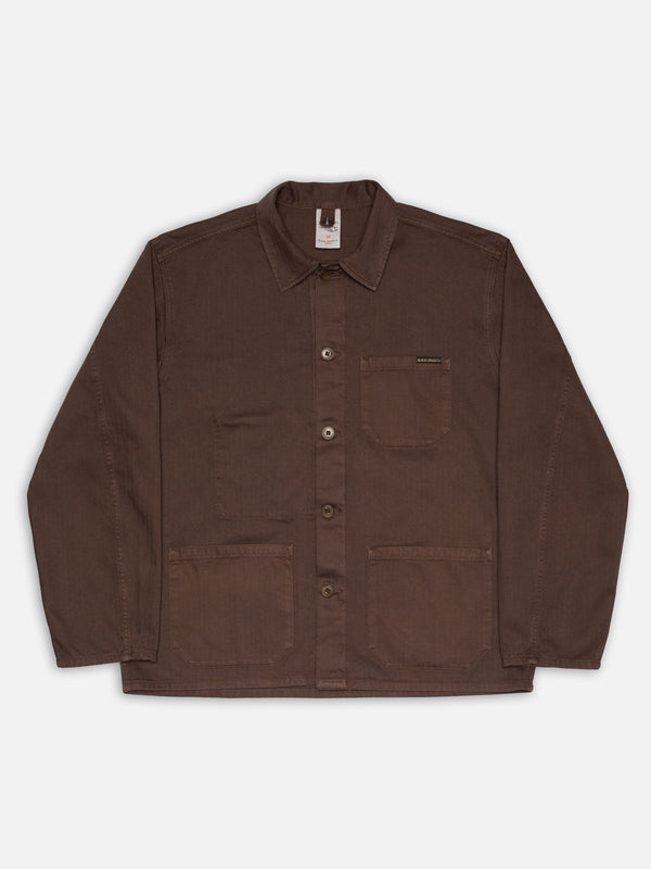 Buddy Herringbone Chore Jacket (Walnut) - Nudie Jeans