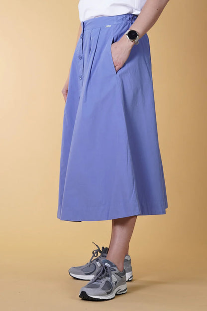 POPLIN WOMEN'S SKIRT GLAICER BLUE - RES-RES