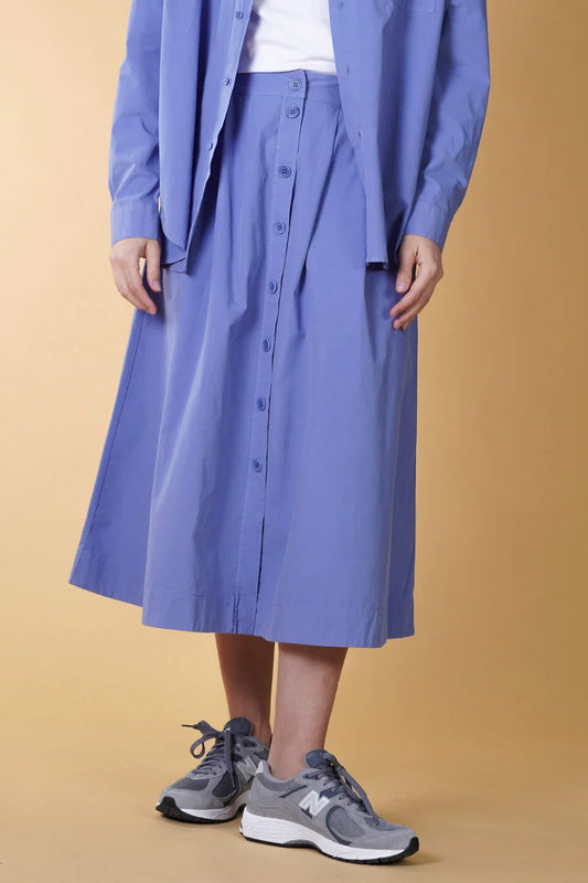 POPLIN WOMEN'S SKIRT GLAICER BLUE - RES-RES