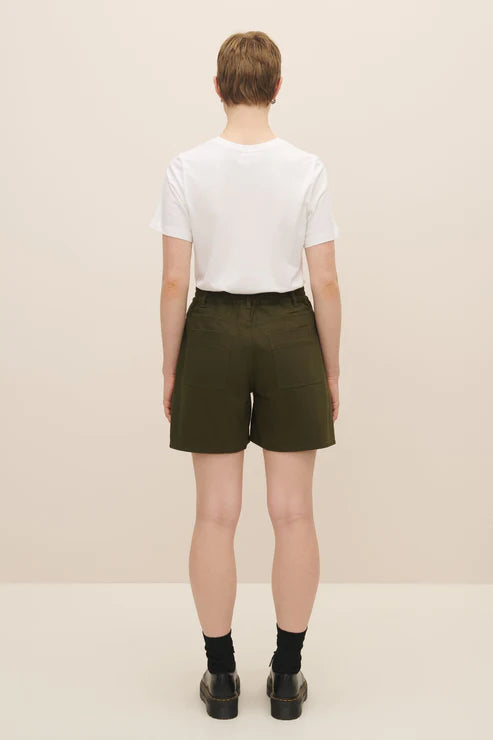 Eddy Shorts (Khaki Denim) - Kowtow