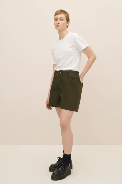 Eddy Shorts (Khaki Denim) - Kowtow