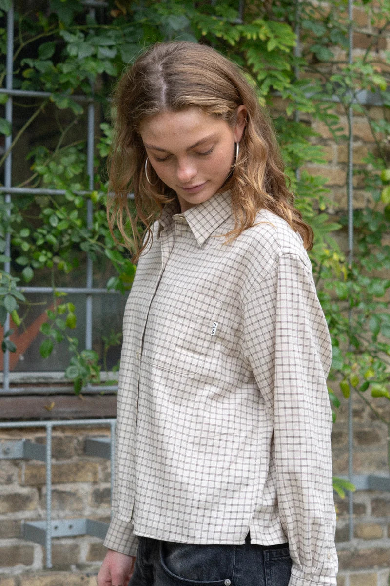 Light Flanel Womens Shirt /Aged Maroon Check