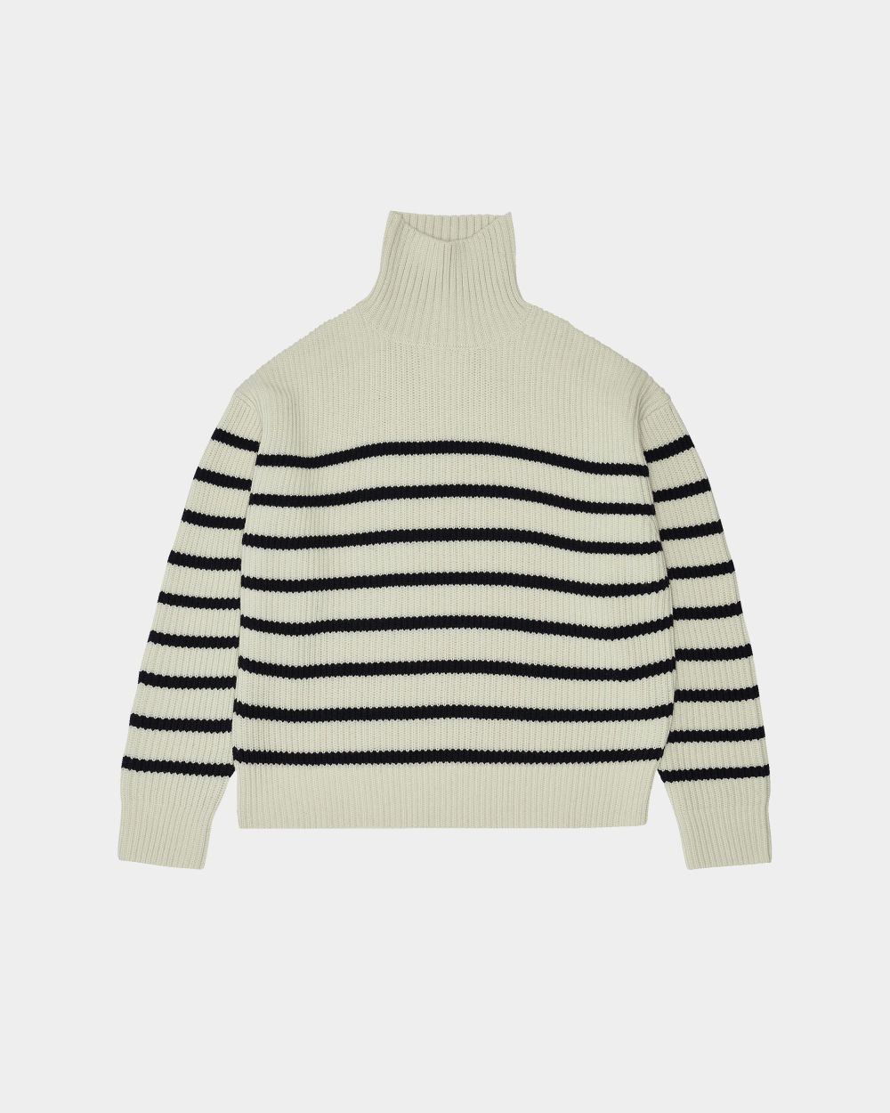 Chunky Sweater (Off White/Marineblå) - FUB