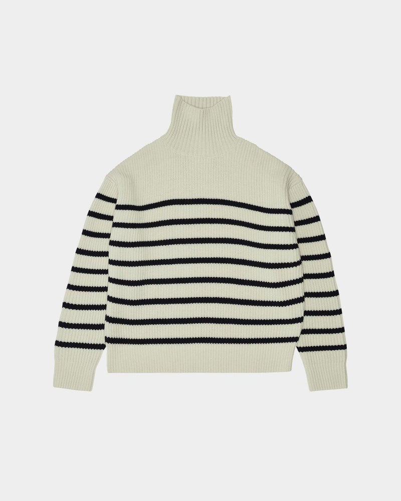 Chunky Sweater (Off White/Navy) - FUB