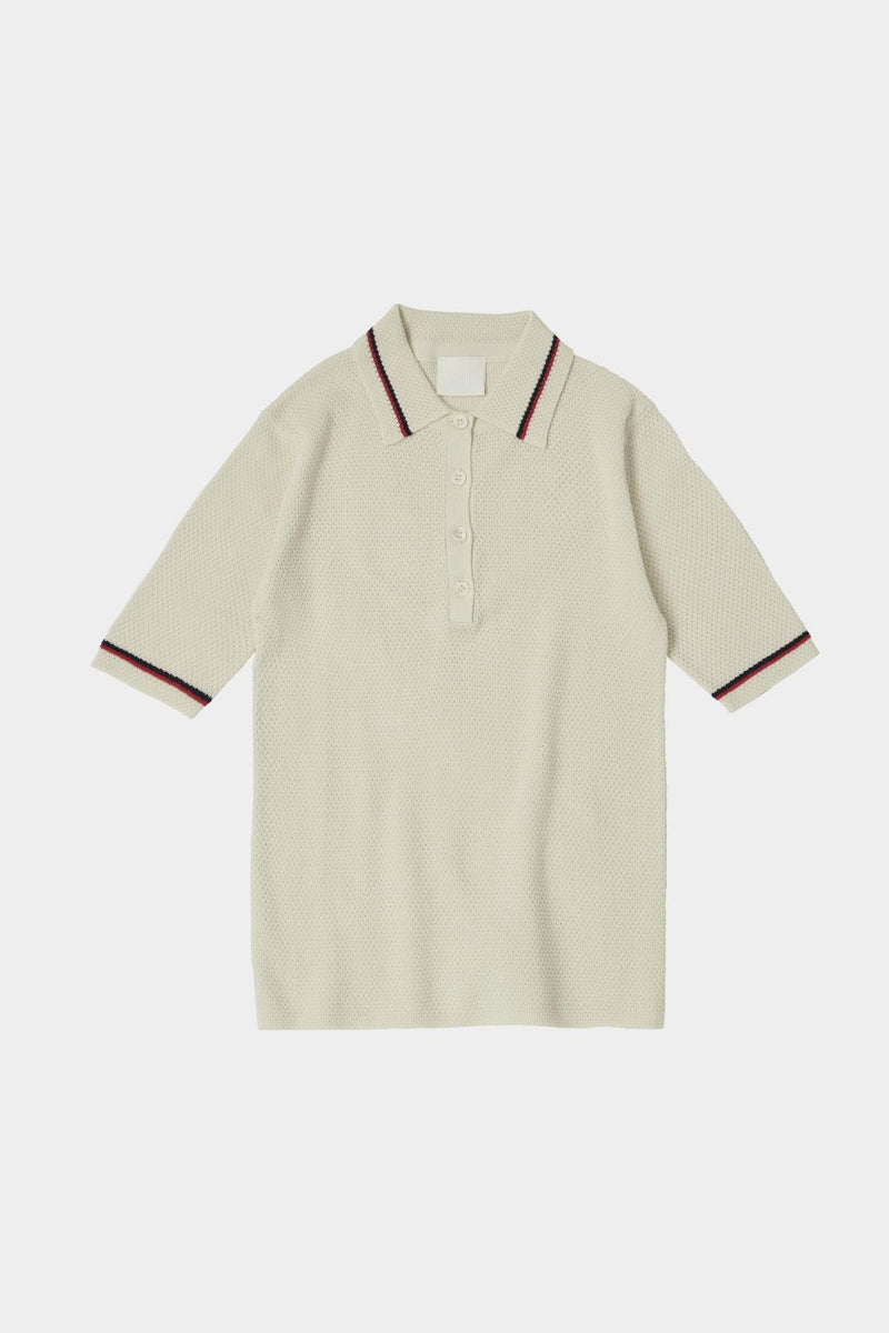 High Twist Polo (Ecru) - FUB