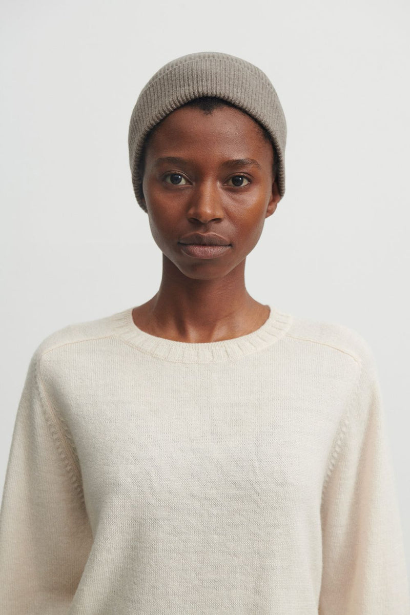 Lambswool Beanie (Hazel Melange) - FUB