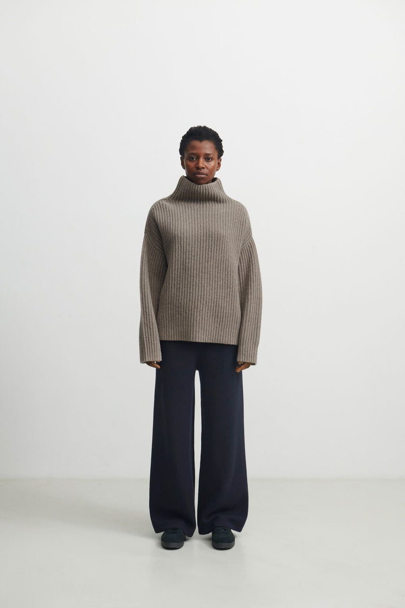 Lambswool Rib Sweater (Hazel Melange) - FUB