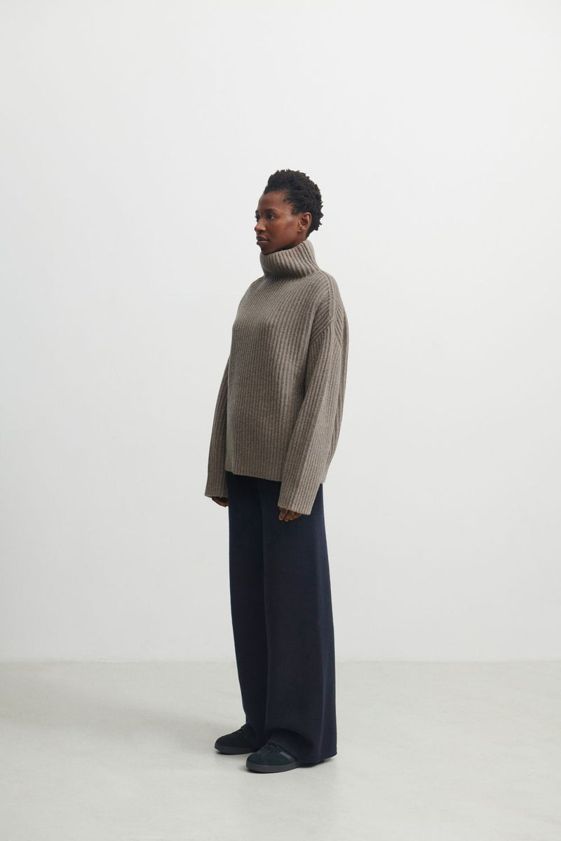 Lambswool Rib Sweater (Hazel Melange) - FUB