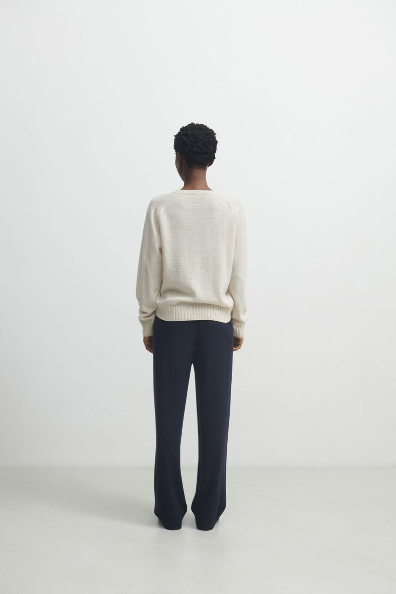 Raw Wool Light Sweater (Ecru) - FUB