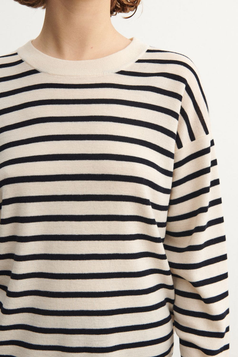 Striped Blouse Ecru/Dark Navy - Fub