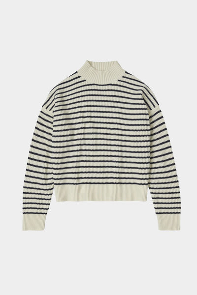 Striped Sweater (Ecru/Navy) - FUB