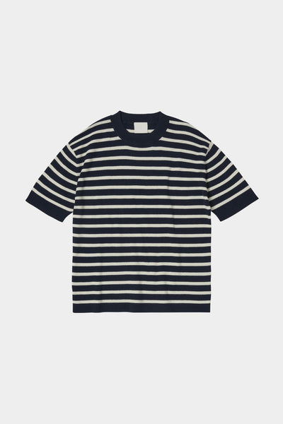 Striped Tee (Navy/Ecru) - FUB